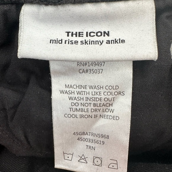 Joe's Jeans | The Icon Mid Rise Skinny Ankle size 24 ruffle Black - Picture 5 of 6